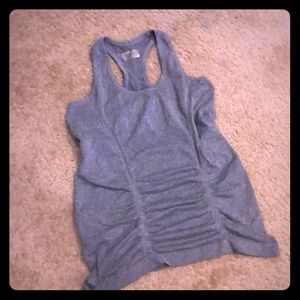 Athleta gray ruched tank! Excellent condition!
